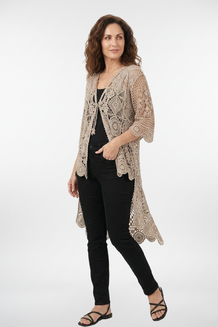 Boho Lace Crochet Vest