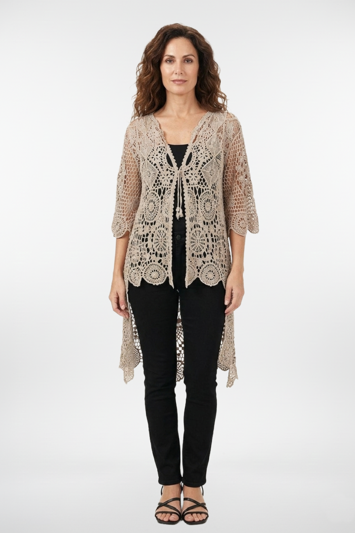 Boho Lace Crochet Vest