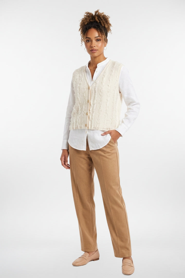Cardigan sans manches style bohème
