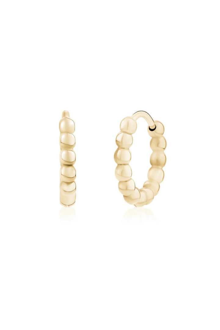 Bubble Link Huggie Earrings