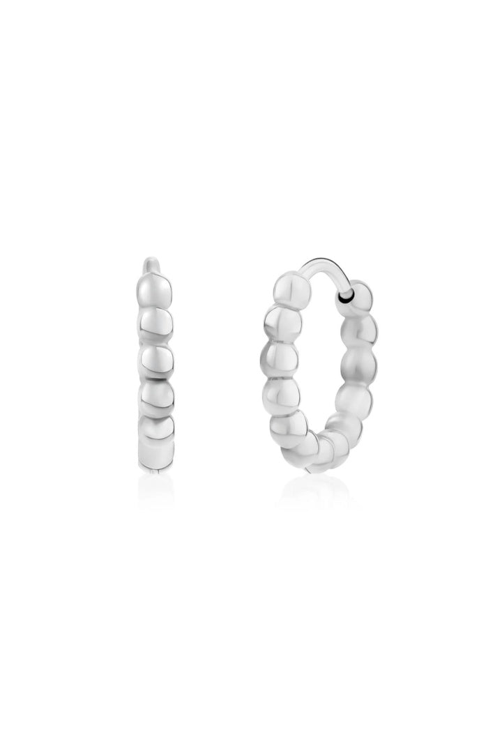 Bubble Link Huggie Earrings