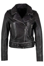 Veste en cuir Wild 2 RF, noire