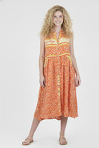 Robe sans manches à boutons Caravan