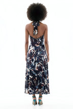 Cecilia Abstract Halter Maxi Dress – Made in Montréal