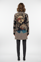 Celestial Muse Wool-Look Statement Jacket