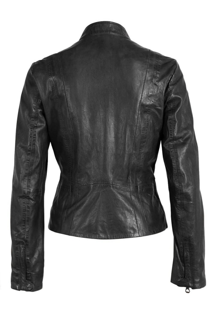 Chessy RF Leather Jacket, Black