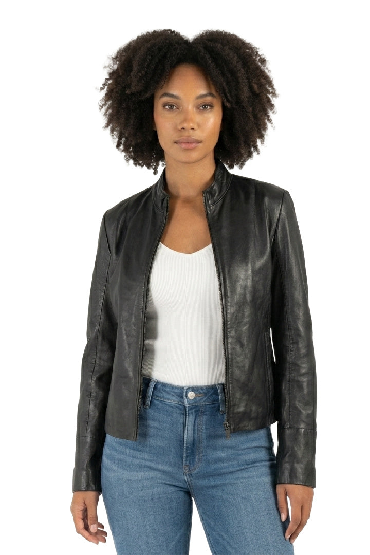 Chessy RF Leather Jacket, Black
