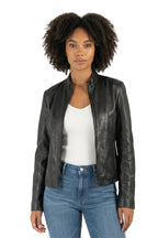 Chessy RF Leather Jacket, Black