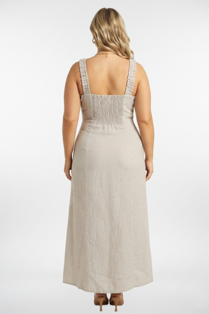 Vestido de lino Coastal Grace