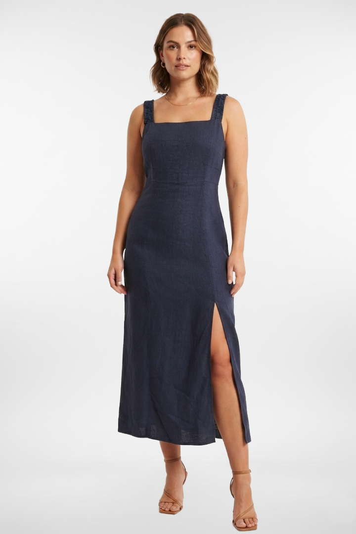 Vestido de lino Coastal Grace