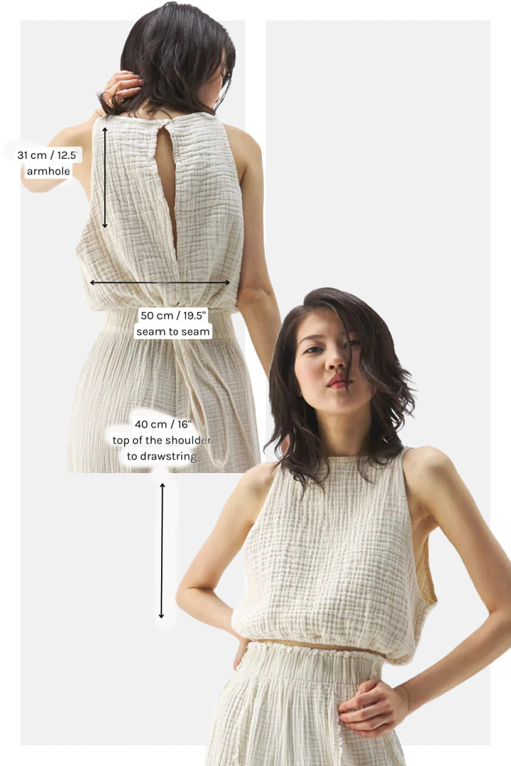 Gray Crinkle Keyhole Tank Top