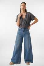 Crisscross Linen Top