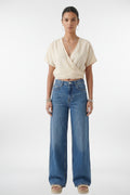 Crisscross Linen Top
