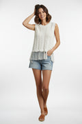 Crochet Fringe Hem Tank