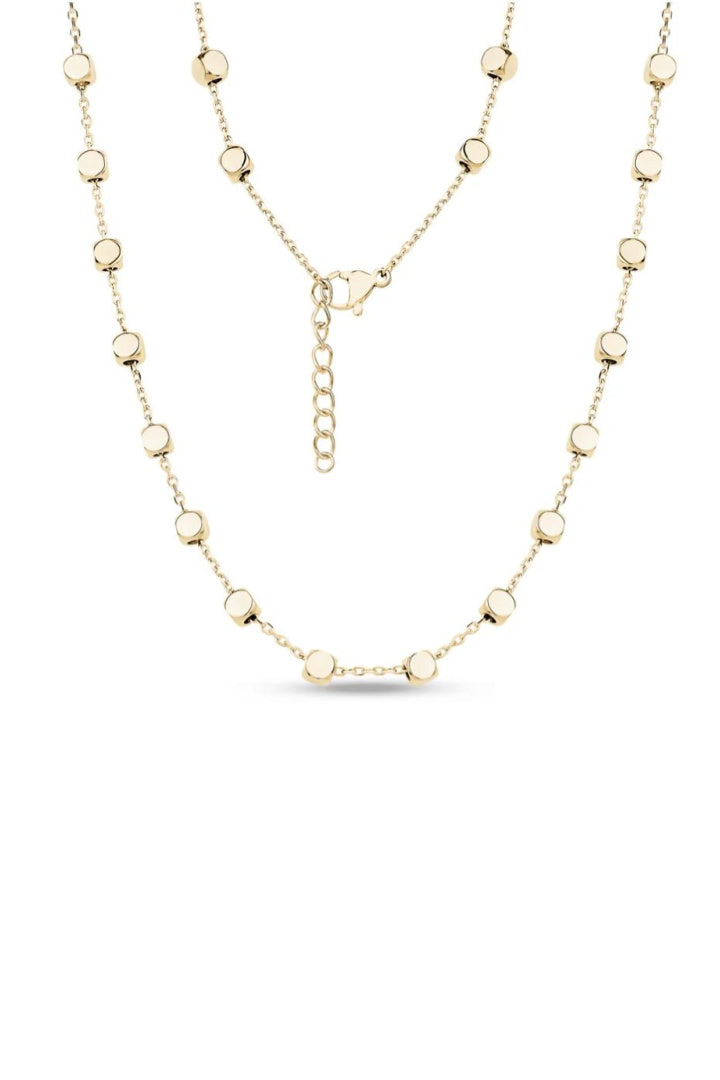 Collar con cadena de eslabones cúbicos