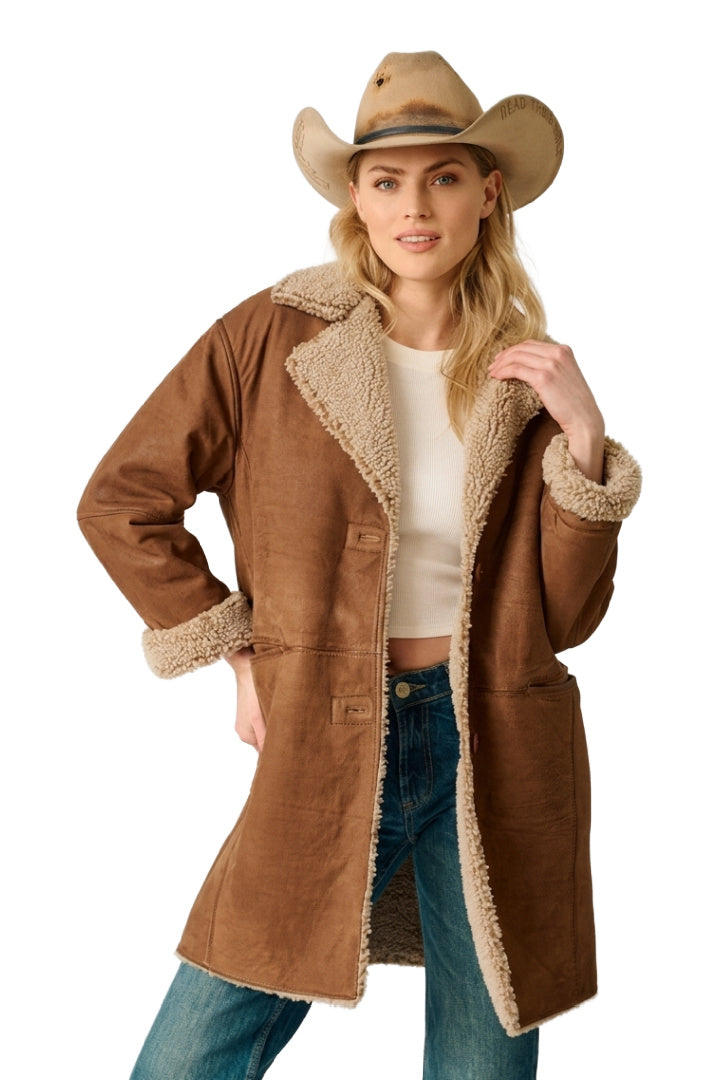 Chaqueta de cuero Chessy RF, negra.