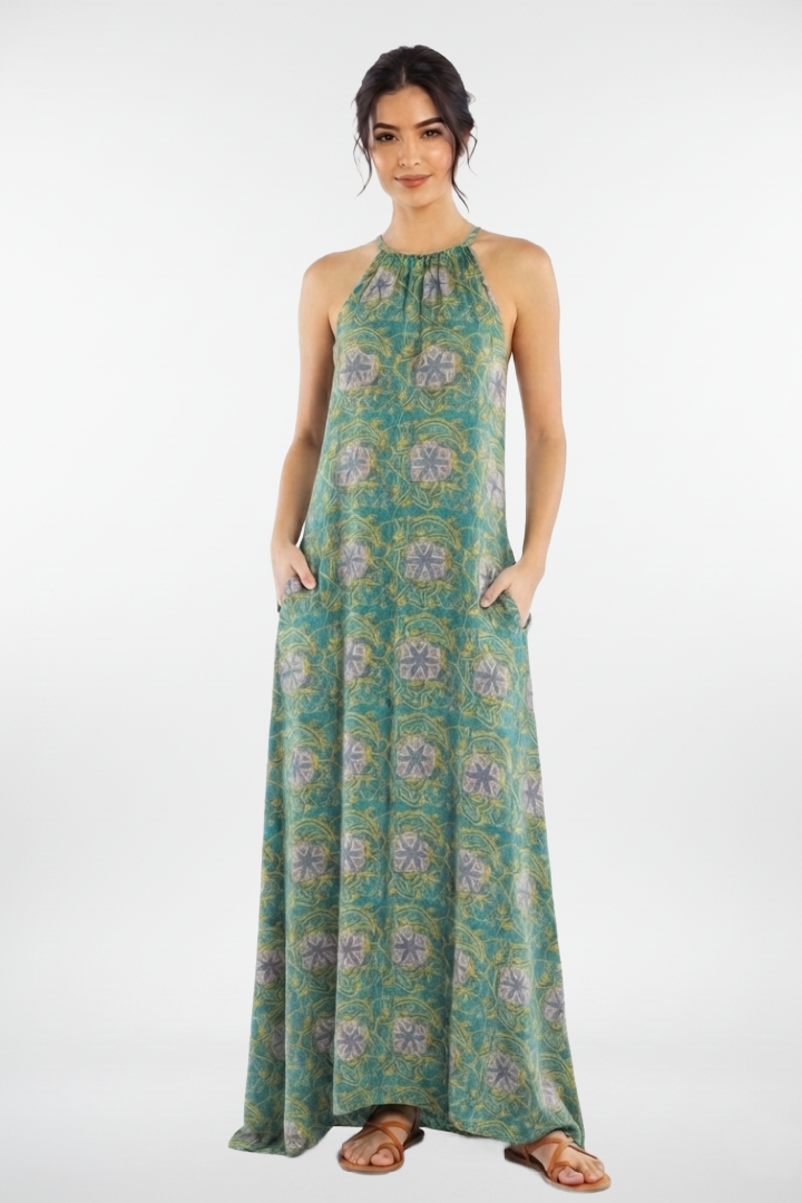 Vestido largo halter Daphne