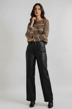 Desert Waves Crochet-Trim Sweater