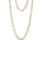 Collier double chaîne trombone