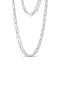 Collier double chaîne trombone
