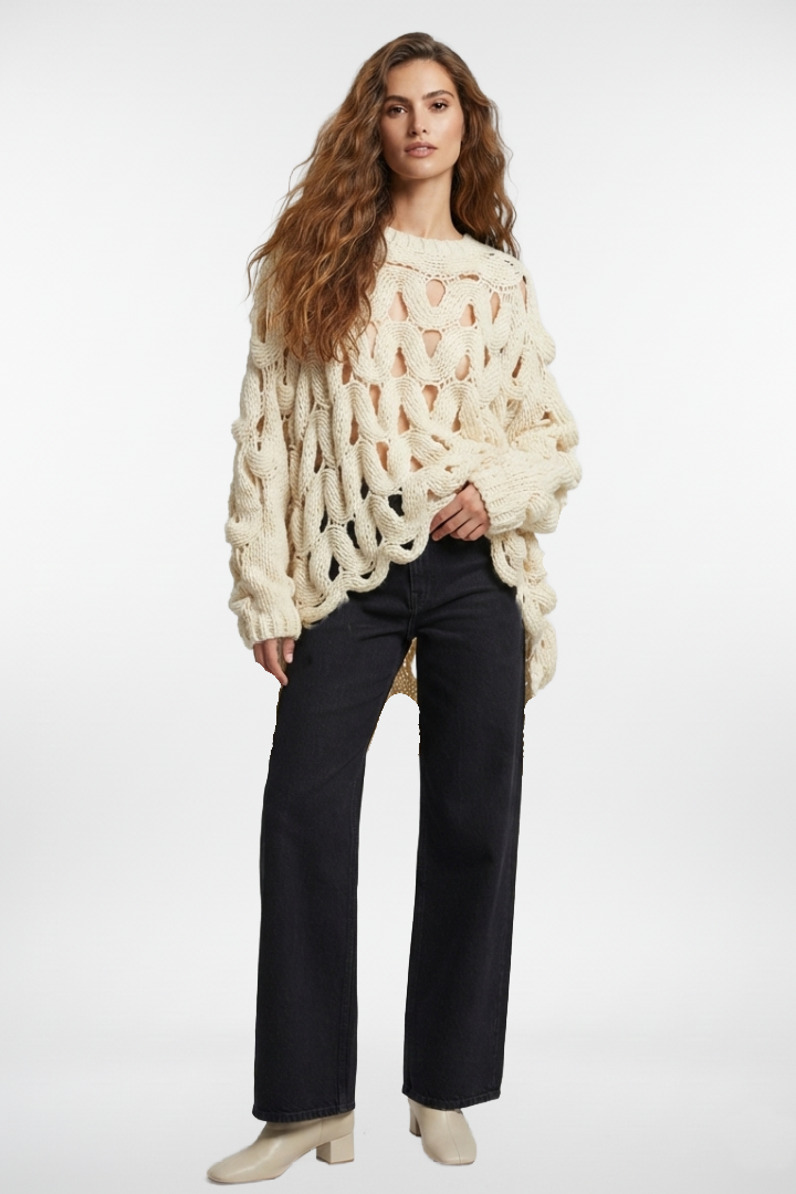 Eggie Open-Knit Sweater