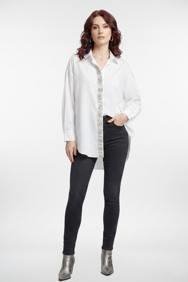 Embroidery Long Sleeve Blouse