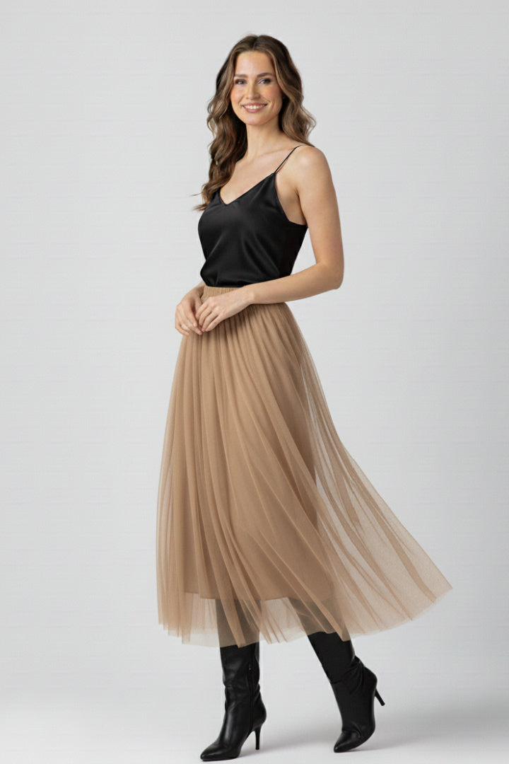 Ethereal Tulle Midi Skirt