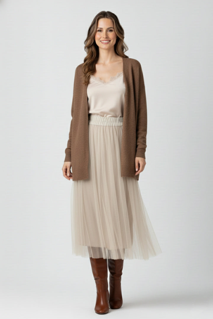 Ethereal Tulle Midi Skirt