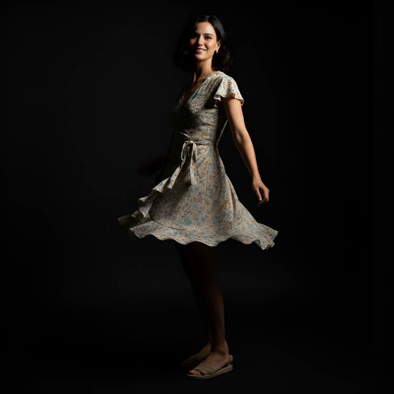 Short Whimsy Wrap Dress