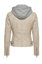 Veste en cuir Finja RF, Beige clair
