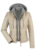 Veste en cuir Finja RF, Beige clair