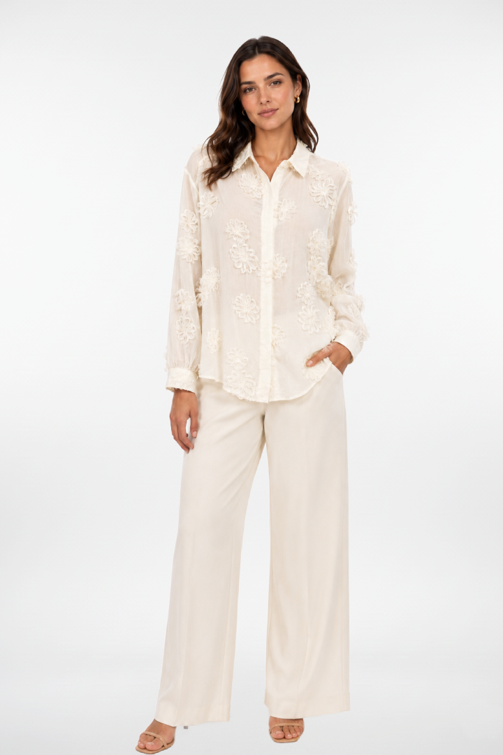 Floral Applique Blouse