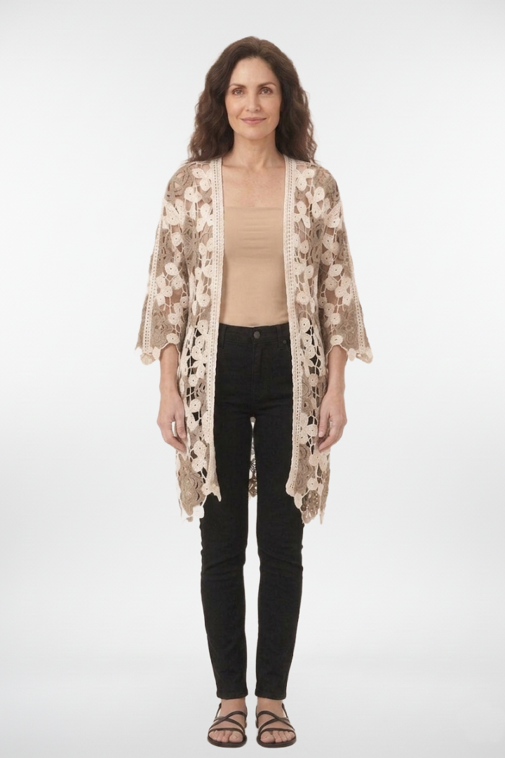 Floral Crochet Kimono