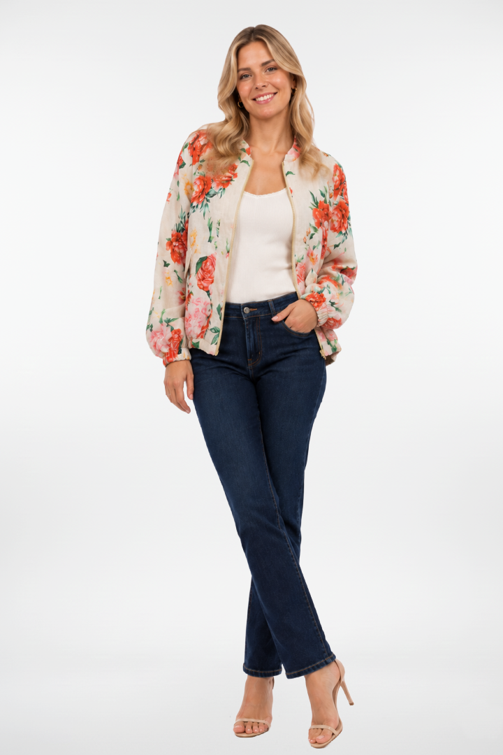 Flower Linen Jacket