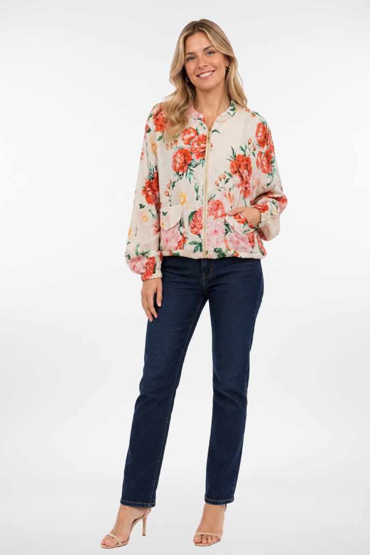 Flower Linen Jacket