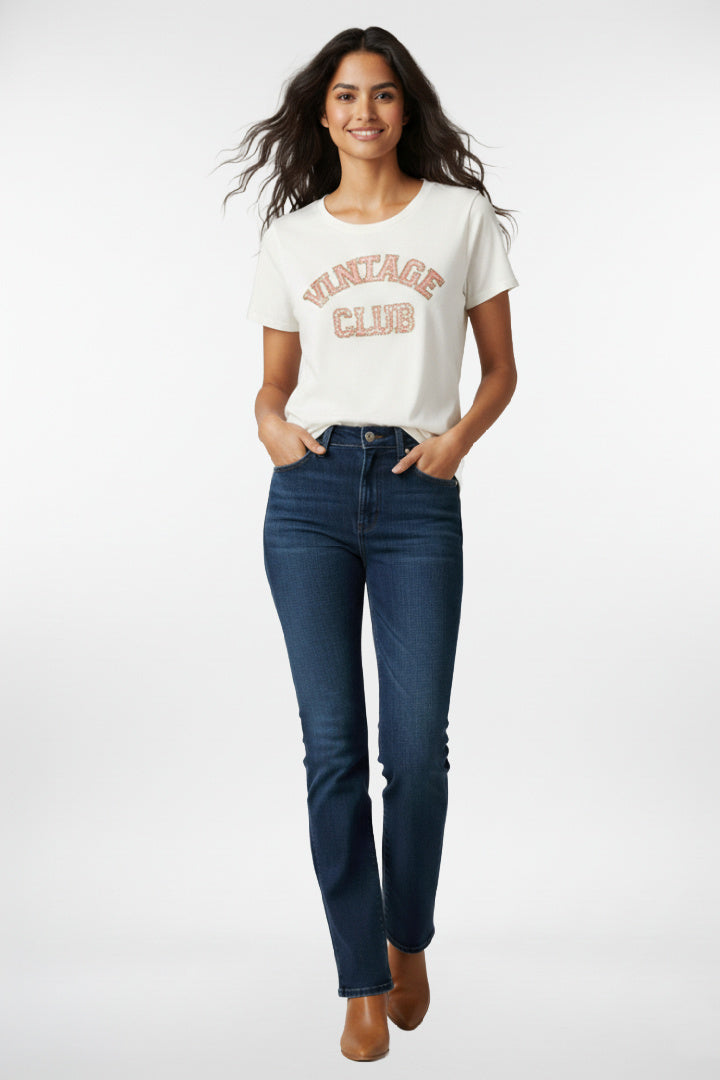 Camiseta del club vintage de flores