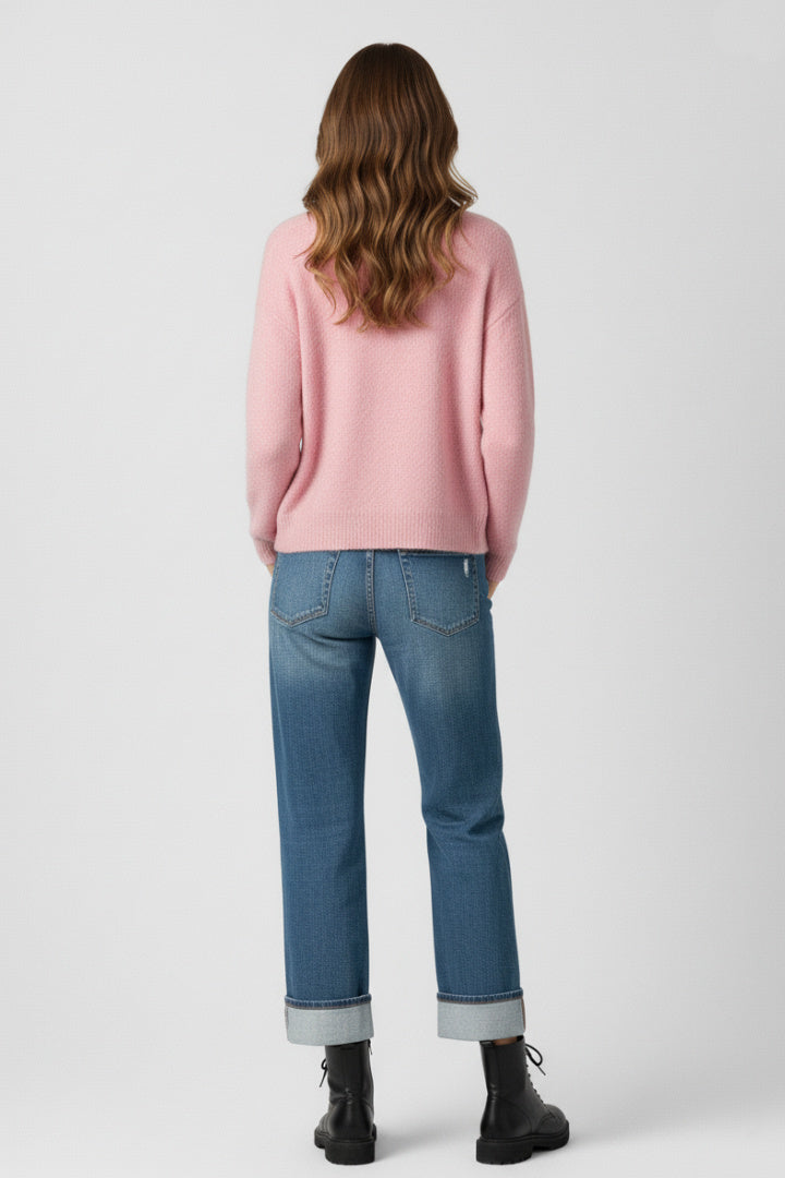 Fluffy Jewel Heart Cardigan