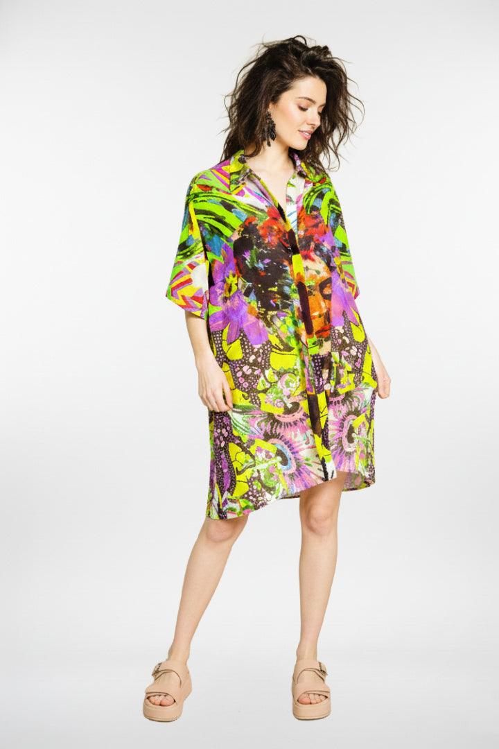 Frida Art Print Oversized Shirt