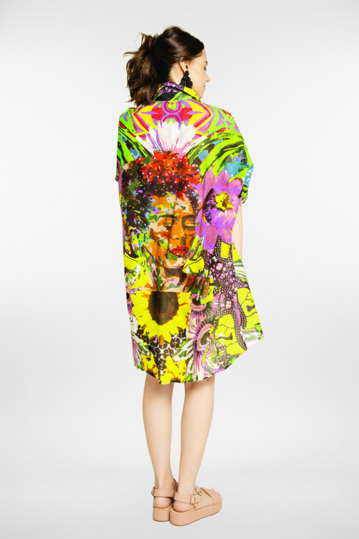 Frida Art Print Oversized Shirt