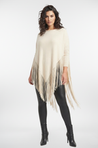 Fringe Haven Knit Poncho Top