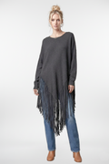 Fringe Haven Knit Poncho Top