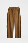Fringe Suede-Effect Pants