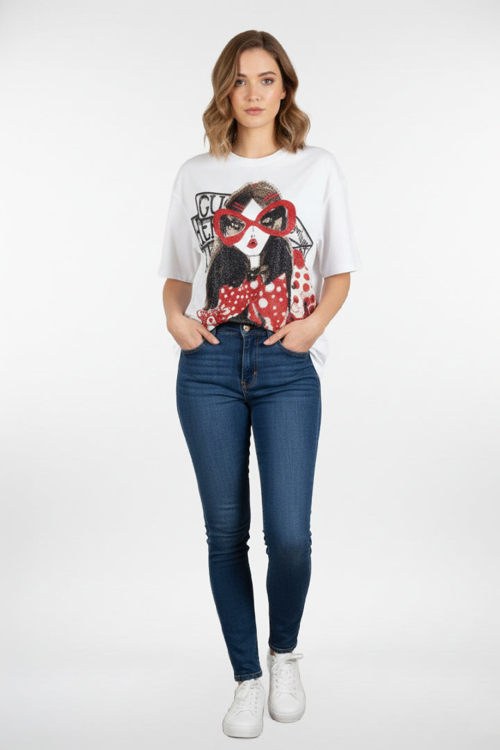 Camiseta Extragrande con Gráfico Original