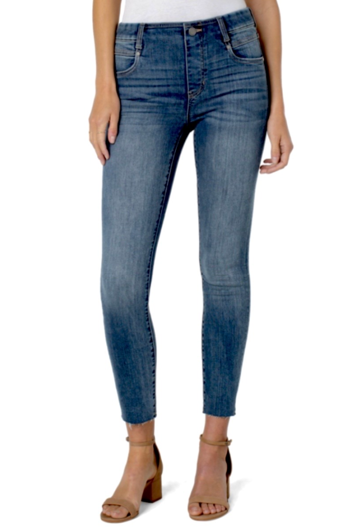 GIA GLIDER ANKLE SKINNY WITH CUT HEM