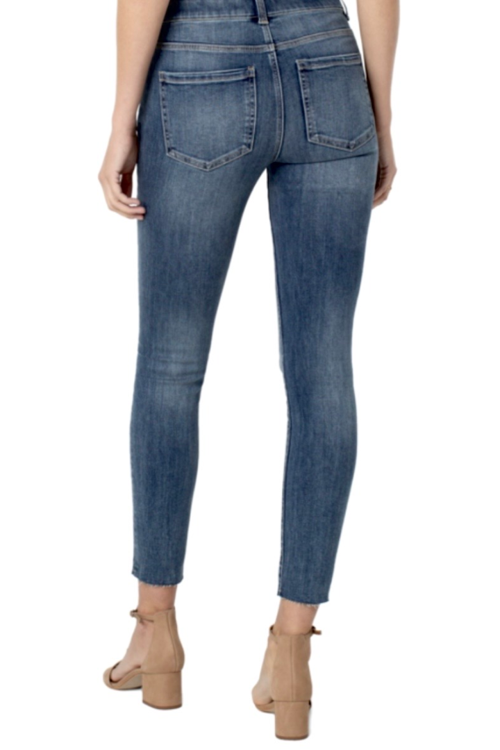 GIA GLIDER ANKLE SKINNY WITH CUT HEM