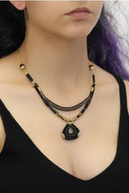 Gilded Black Set, Zaffira Necklace
