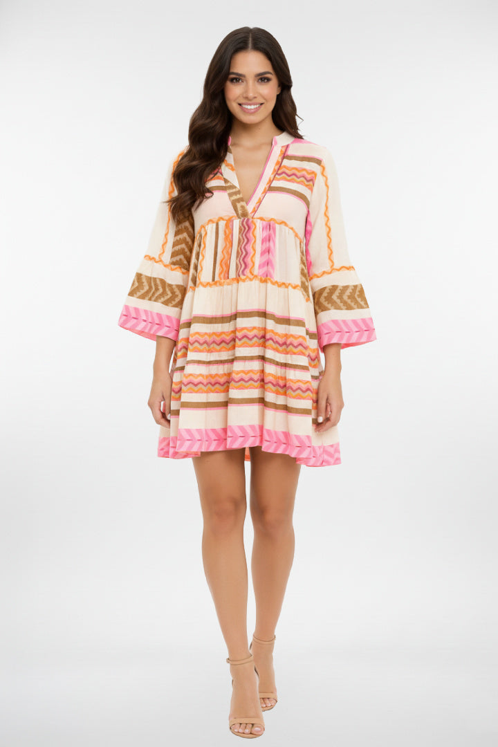 Robe bohème swing à l'heure dorée