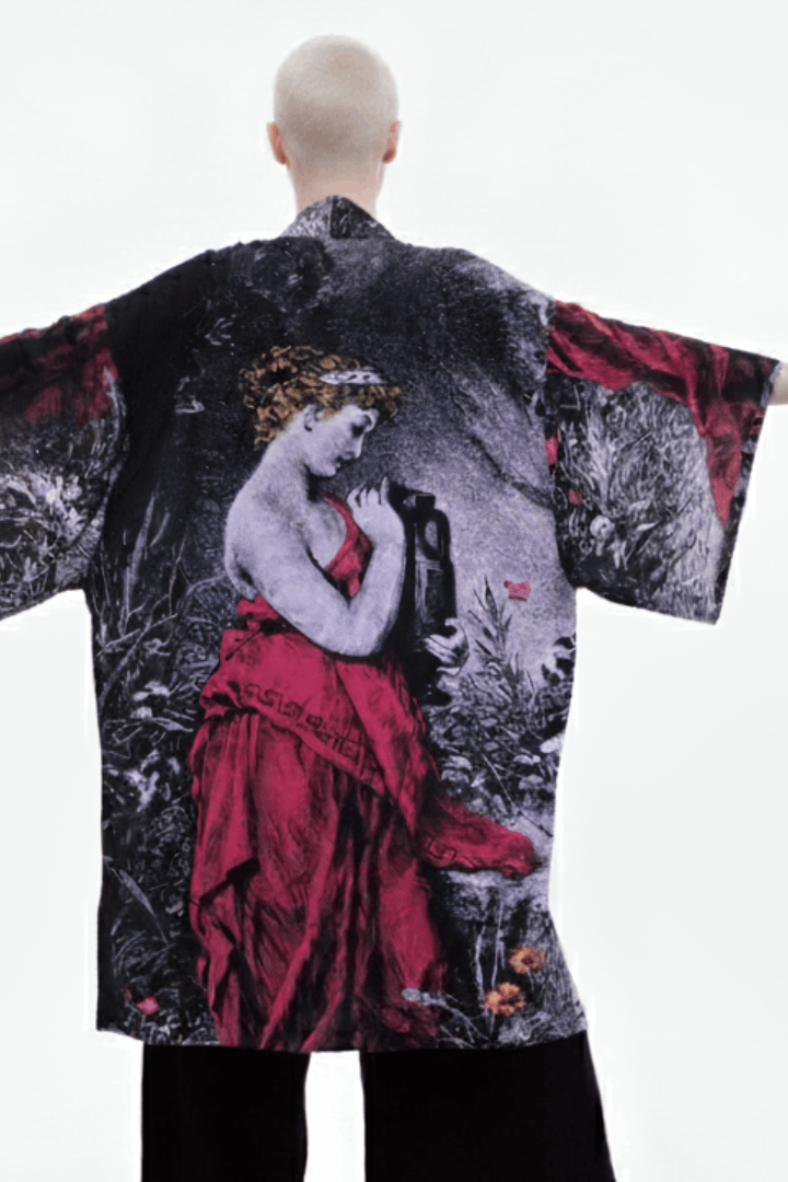 Greek Red Tragedy Kimono