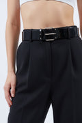 High-Shine Vegan Patent Leather Belt