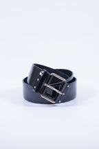 High-Shine Vegan Patent Leather Belt